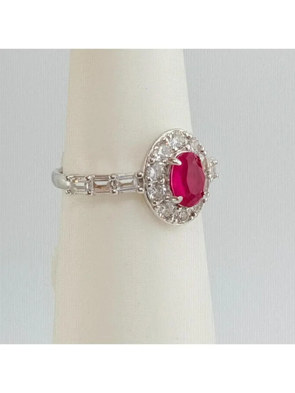 Bomb Party Sz 8 RBP5850 “Dazzled Up” Pink Sapphire +Quartz .925 Sterling RETRO